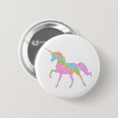 Glitter Unicorn Badge Ronde Button 5,7 Cm (Voorkant /achterkant)