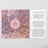 Glitter Unicorn Birthday Snoep Bar Wrapper (Voorkant)