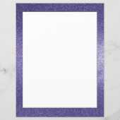 Glitter Unicorn en Stars | Paars papieren blad (Achterkant)