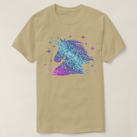 Glitter Unicorn Gift Girls Vrouwen Unicorn Stars 1 T-shirt (Design voorkant)