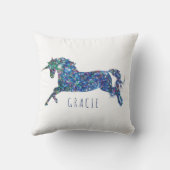 Glitter Unicorn Girl's Kussen (Achterkant)