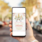 Glitter Unicorn Magische Partij Kaart