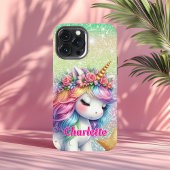 Glitter unicorn magische ster iPhone hoesje