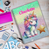 Glitter unicorn magische ster notitieboek