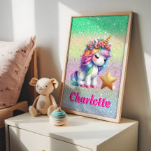 Glitter unicorn magische ster