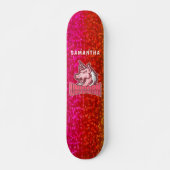 Glitter Unicorn Persoonlijk Skateboard (Voorkant)
