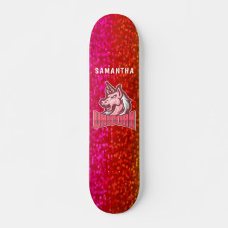 Glitter Unicorn Persoonlijk Skateboard