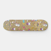 Glitter unicorn persoonlijk skateboard (Horizontaal)
