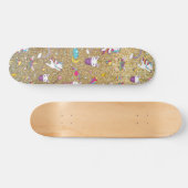 Glitter unicorn persoonlijk skateboard (Horizontaal)