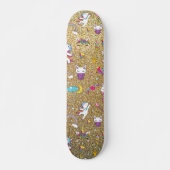 Glitter unicorn persoonlijk skateboard (Voorkant)