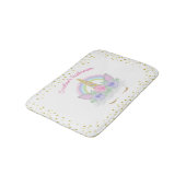 Glitter Unicorn Pink & Gold Rainbow Girl Badmat (Gekanteld)