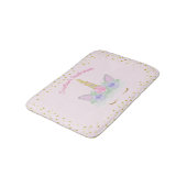 Glitter Unicorn Pink Paars Gold Floral Girl's Badmat (Gekanteld)