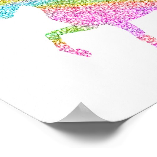 Glitter Unicorn Poster (Hoek)
