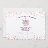 Glitter Unicorn Pumpkin Girls 3e verjaardag Kaart (Achterkant)