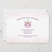 Glitter Unicorn Pumpkin Girls 5th Birthday Kaart (Achterkant)