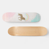 Glitter Unicorn, Regenboog Persoonlijk Skateboard (Horizontaal)