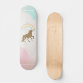 Glitter Unicorn, Regenboog Persoonlijk Skateboard (Voorkant)