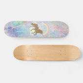 Glitter Unicorn, Regenboogopal Persoonlijk Skateboard (Horizontaal)