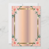 Glitter Unicorn Rozen Crown Baby shower Kaart (Achterkant)