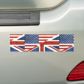 glitter usa uk bumpersticker (Op auto)
