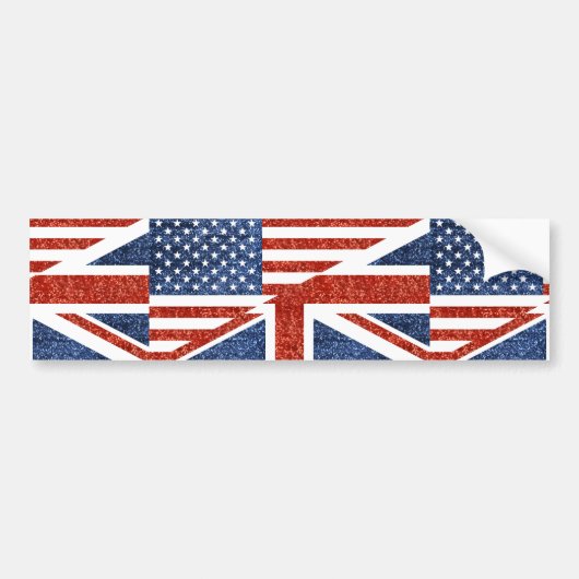 glitter usa uk bumpersticker (Voorkant)