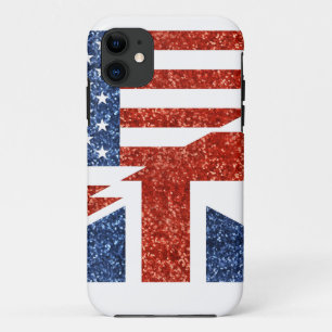 glitter usa uk iPhone 11 hoesje