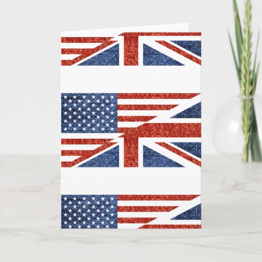 glitter usa uk kaart (Voorkant)