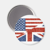glitter usa uk magneet (Voorkant / Achterkant)