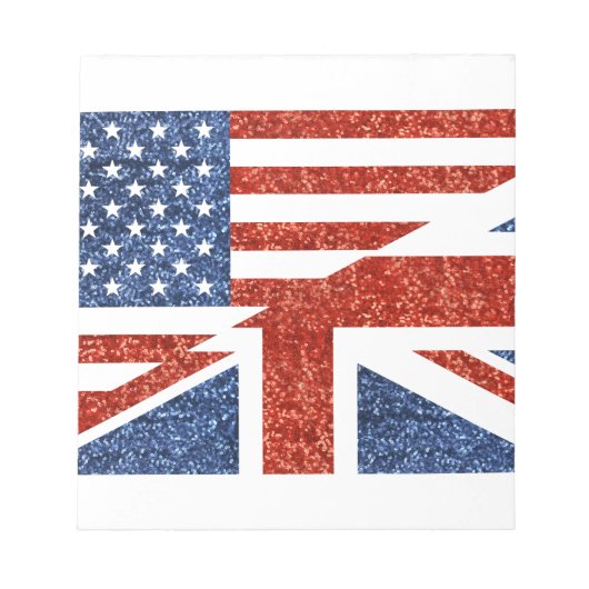 glitter usa uk notitieblok (Voorkant)