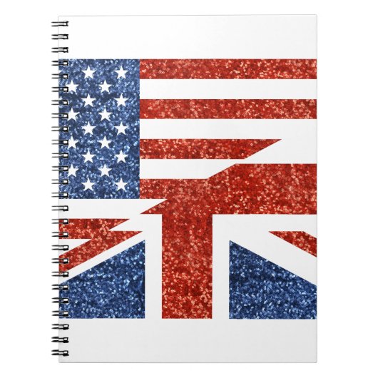 glitter usa uk notitieboek (Voorkant)