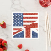 glitter usa uk paper napkins servetten (Insitu)
