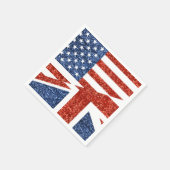 glitter usa uk paper napkins servetten (Hoek)