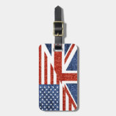 Glitter USA Verenigd Koninkrijk bagagelabel (Voorkant verticaal)