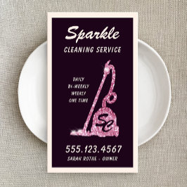 Glitter Vacuum Cleaner, Cleaning Service Calling Contactkaartje