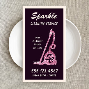 Glitter Vacuum Cleaner, Cleaning Service Calling Contactkaartje