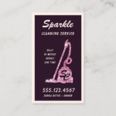 Glitter Vacuum Cleaner, Cleaning Service Calling Contactkaartje (Voorkant)