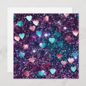 Glitter Valentijnsdag hartcollage Feestdagenkaart (Voorkant / Achterkant)