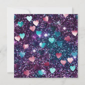 Glitter Valentijnsdag hartcollage Feestdagenkaart (Voorkant)