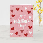 Glitter Valentine Hearts Day Card Kaart (Gele Bloem)
