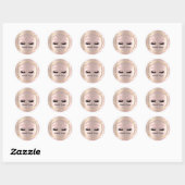 Glitter Valse Wimpers,Confetti,Make-up Ronde Sticker (Vel)