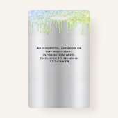 Glitter van de werknemer van de douane drijft groe badge (Achterkant)