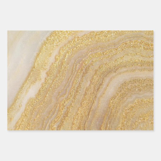 Glitter van fijn wit marmer inpakpapier vel (Voorkant 3)