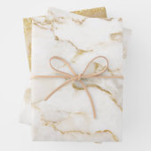 Glitter van fijn wit marmer inpakpapier vel (In situ)