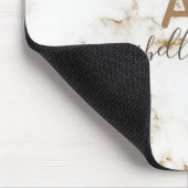 Glitter van fijn wit marmer muismat (Hoek)