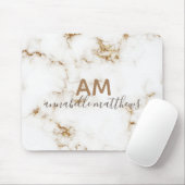 Glitter van fijn wit marmer muismat (Met muis)