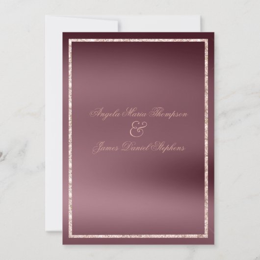 Glitter van roos van Bourgogne druppelt glamoureus Kaart (Achterkant)