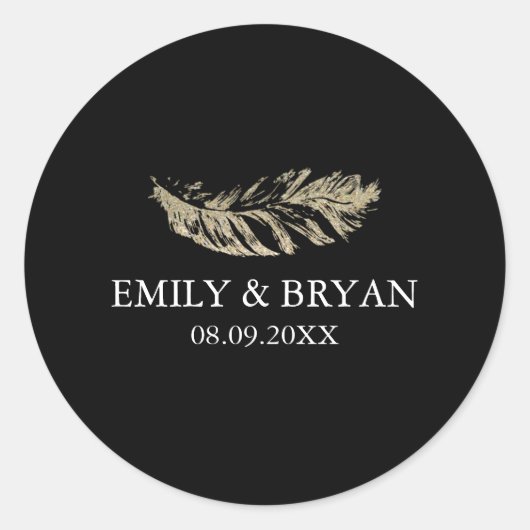 Glitter Veer Bruiloft Sticker (Voorkant)