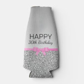 Glitter Verjaardag Flesjeskoeler (Voorkant)