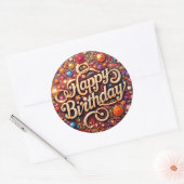Glitter Verjaardag sticker (Envelop)