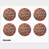 Glitter Verjaardag sticker (Vel)
